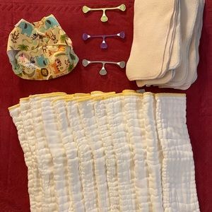 Cloth Diaper bundle/ Blueberry Diaper cover and inserts